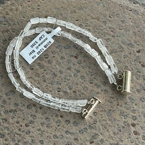 Elegant Rose Quartz square Beaded Bracelet 7” long